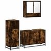 vidaXL Ensemble de meubles de salle de bain 3 pcs Ch&ecirc;ne fum&eacute;