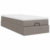 vidaXL Cadre de lit ottoman avec matelas taupe 80x200 cm tissu