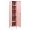 vidaXL Armoire &agrave; casiers Rose 35x46x180 cm Acier