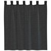 vidaXL Rideaux en voile avec passants 2 pcs noir
