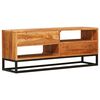 vidaXL Meuble TV Naturel 110 x 30 x 44 cm Bois d'Acacia Massif