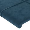 vidaXL T&ecirc;tes de lit Bleu fonc&eacute; 160 x 5 x 78/88 cm Velours