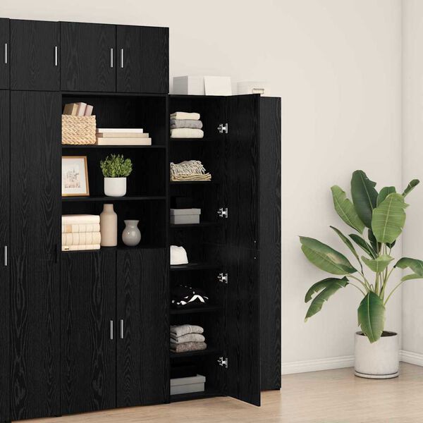 vidaXL Haut Armoire Ch&ecirc;ne noir 40 x 42,5 x 185 cm