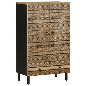 vidaXL Buffet haut 60x33,5x100 cm bois de manguier brut massif