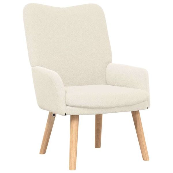 vidaXL fauteuil Cr&egrave;me 63 x 67 x 94 cm