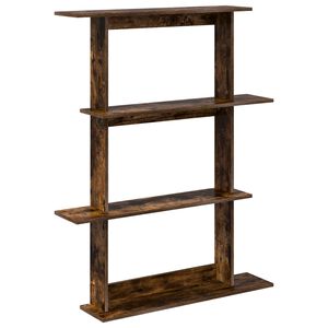 vidaXL &Eacute;tag&egrave;re Murale Ch&ecirc;ne fum&eacute; 100 x 20 x 126 cm Bois d'ing&eacute;nierie