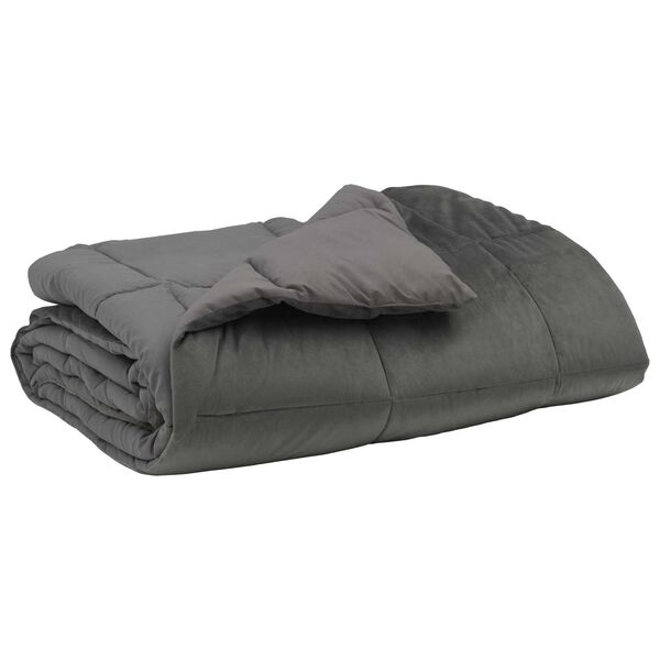 vidaXL Duvet d'&eacute;t&eacute; simple Matelass&eacute; Gris clair 200 x 200 cm Microfibre