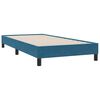 vidaXL Sommier &agrave; lattes de lit et matelas bleu fonc&eacute; 80x210 cm velours