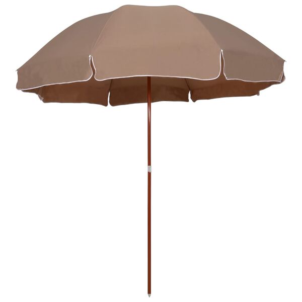 vidaXL Parasol de jardin avec m&acirc;t en acier 300 cm Taupe