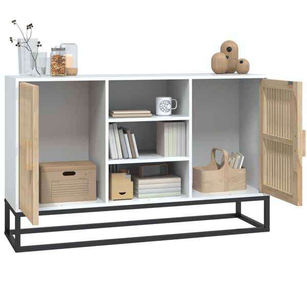 vidaXL Buffet blanc 105x30x65 cm bois d'ing&eacute;nierie