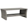 vidaXL Table basse gris 100x50x40 cm r&eacute;sine tress&eacute;e