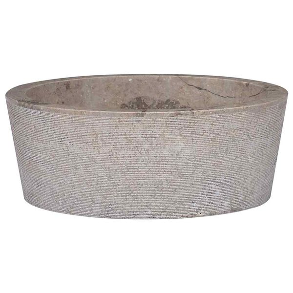 vidaXL Lavabo Gris &Oslash;40x15 cm Marbre