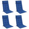 vidaXL Coussins de chaise &agrave; dossier haut lot de 6 bleu royal