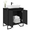 vidaXL Armoire lavabo de salle de bain noir 60x35x60 cm