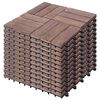 vidaXL Carreaux de terrasse 11 pcs 30x30 cm bois r&eacute;cup&eacute;ration massif