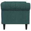 vidaXL Fauteuil Chesterfield vert foncé tissu