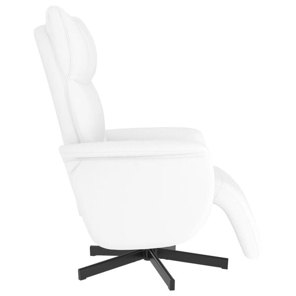 vidaXL Fauteuil inclinable avec repose-pieds blanc similicuir