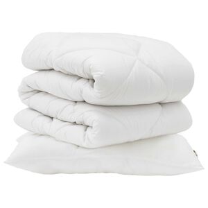 vidaXL Ensemble de Duvet avec oreiller 2 pcs Blanc Microfibre