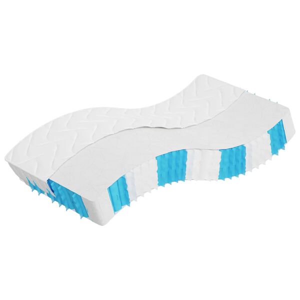 vidaXL Matelas à ressorts ensachés dureté moyenne 90x190 cm