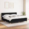 vidaXL Sommier &agrave; lattes de lit avec matelas Noir 160x200 cm Tissu