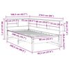 vidaXL Lit biblioth&egrave;que sans matelas blanc 90x200cm bois de pin massif
