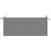 vidaXL Banc de jardin avec coussin 135 cm Bois d'acacia massif Gris