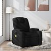 vidaXL Fauteuil inclinable de massage en tissu noir