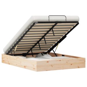 vidaXL Cadre de lit ottoman avec rangement Naturel 140 x 200 cm