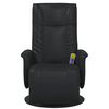vidaXL Fauteuil inclinable de massage repose-pieds noir similicuir