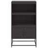 vidaXL Buffet haut noir 68,5x38,5x123,5 cm acier