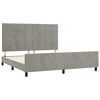 vidaXL Cadre de lit sans matelas gris clair 160x200 cm velours