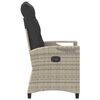 vidaXL Chaise de jardin inclinable Gris clair et gris fonc&eacute; polyrotin