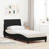 vidaXL Lit avec matelas Hanko noir 80x200 cm tissu