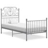 vidaXL Cadre de lit sans matelas gris m&eacute;tal 90x200 cm