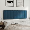 vidaXL Coussin de t&ecirc;te de lit Hanko bleu 140 cm velours