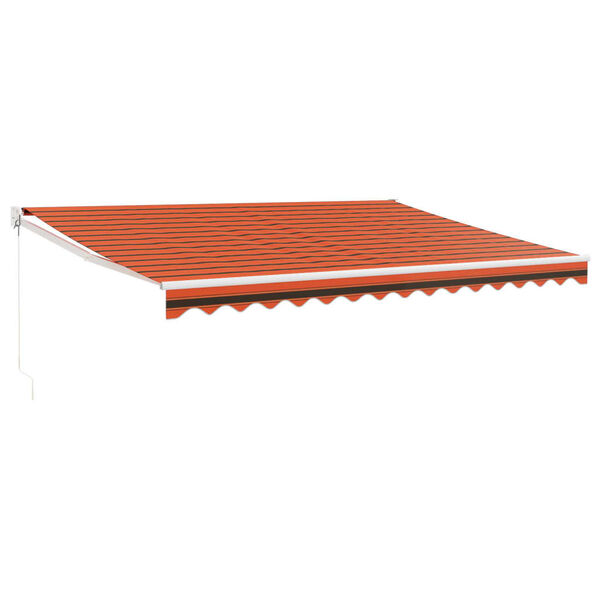 vidaXL Auvent r&eacute;tractable orange et marron 4,5x3 m tissu et aluminium