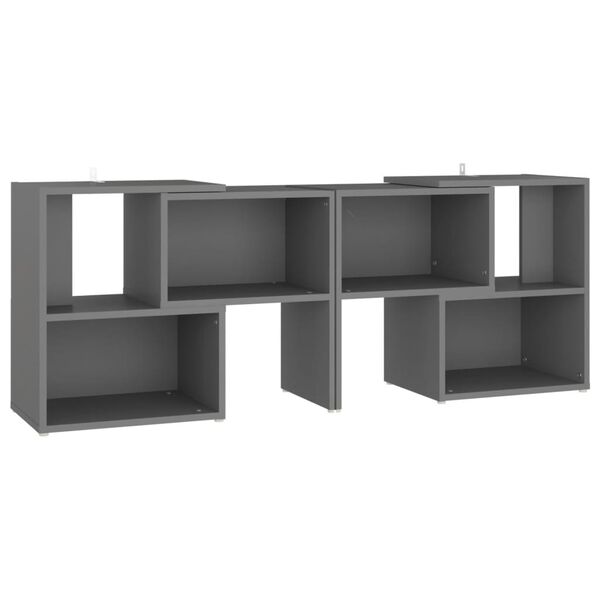 vidaXL Meuble TV Gris 104x30x52 cm Bois d'ing&eacute;nierie