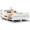 vidaXL Cadre de lit sans matelas blanc 140x190 cm bois de pin massif
