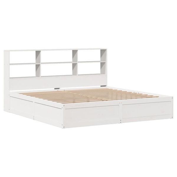 vidaXL Cadre de lit sans matelas blanc 180x200 cm bois massif de pin