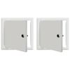 vidaXL Panneau d'Acc&egrave;s 2 pc Blanc 23 x 23 x 3 cm Acier