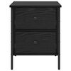 vidaXL Cabinet de Chevet avec tiroir Ch&ecirc;ne noir 40 x 42 x 50 cm