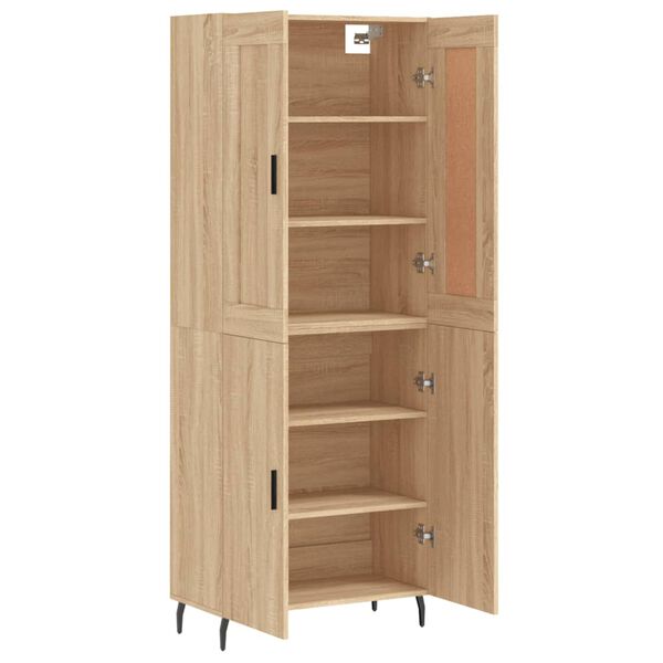 vidaXL Buffet haut Ch&ecirc;ne sonoma 69,5x34x180 cm Bois d'ing&eacute;nierie