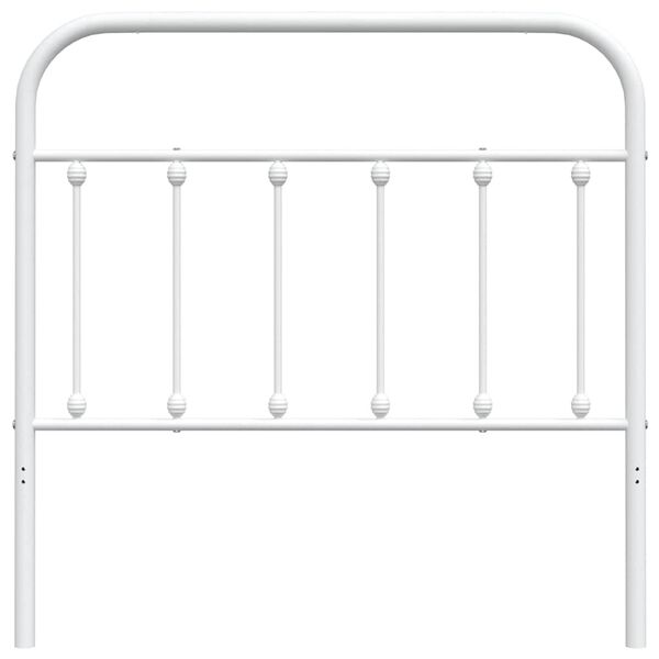 vidaXL T&ecirc;te de lit m&eacute;tal blanc 100 cm