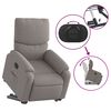 vidaXL Fauteuil inclinable &eacute;lectrique taupe tissu