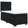 vidaXL Sommier &agrave; lattes de lit avec matelas Noir 90x190 cm Velours