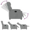 vidaXL Fauteuil inclinable Gris clair Tissu
