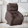 vidaXL Fauteuil inclinable &eacute;lectrique marron fonc&eacute; tissu