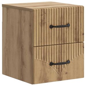 vidaXL Cabinet de chevet mural Ch&ecirc;ne artisanal 34,5 x 33 x 40 cm