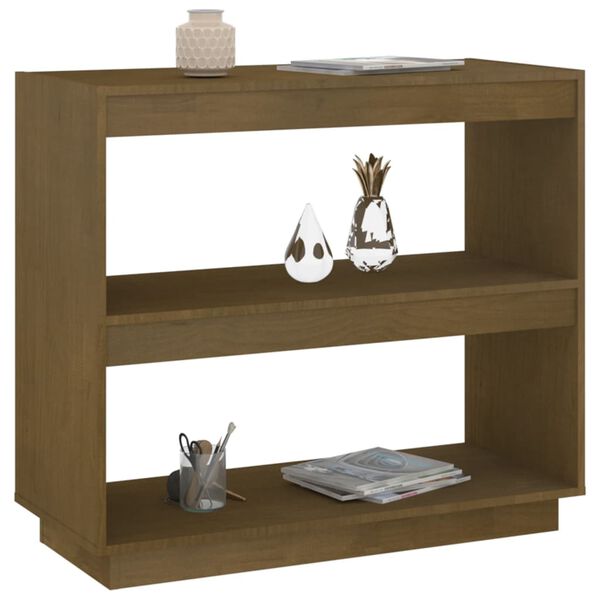 vidaXL Bibliothèque Marron miel 80x35x71 cm Bois de pin massif