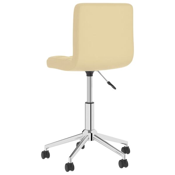 vidaXL Chaises pivotantes &agrave; manger lot de 4 cr&egrave;me similicuir